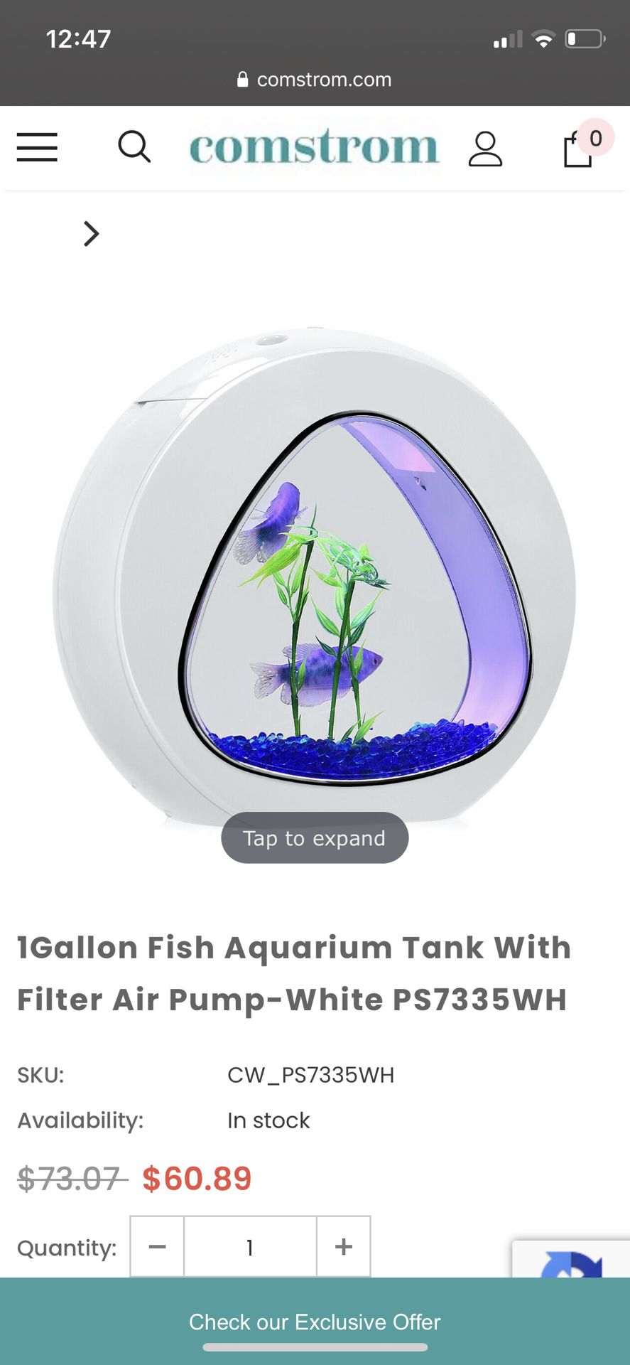 Fish aquarium tank