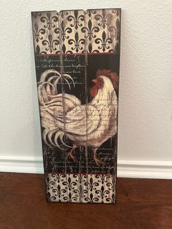 Vintage Rooster Art Collectable Kitchen Decor