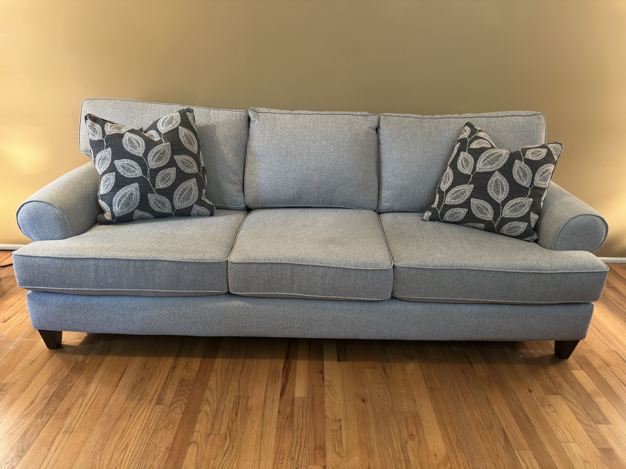 Stanton 3-Seater Couch – Custom, Firm Cushions, Neutral Gray – $495 OBO