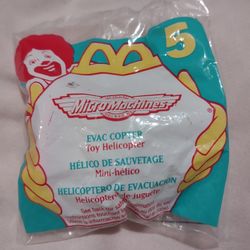 1996 McDonald's Happy Meal Micro Machines Helicopter Toy 