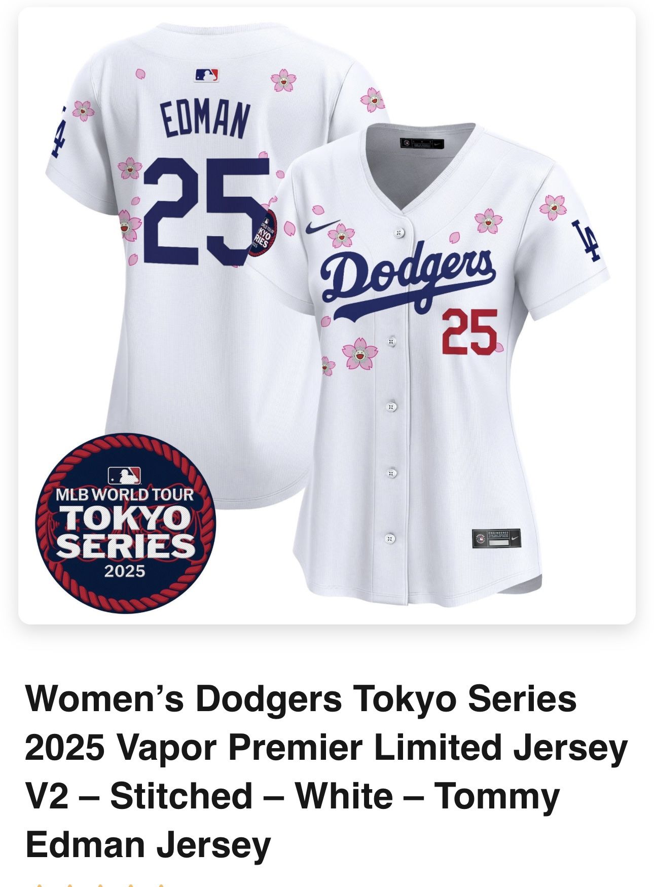 Women’s Dodger Jersey - Limited Edition Size M