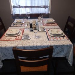 Gallery Furniture Dining Table And Chairs Solid Wood Great Shape Asking $2300
