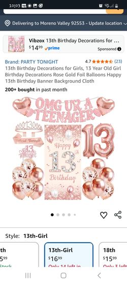 13th Birthday Rose gold