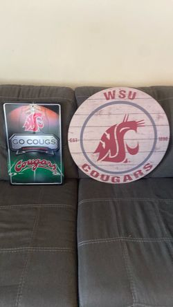 WSU Cougars Sign Set of 2
