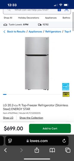 LG Top - Freezer Stainless Steel Refrigerator Almost New****