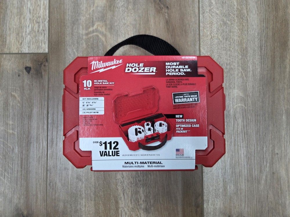 NEW Milwaukee 10pc Hole Dozer Set