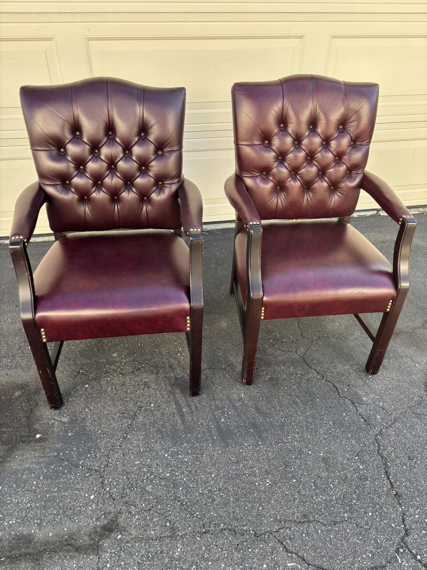 Two Chairs Vintage Leather $120For Both