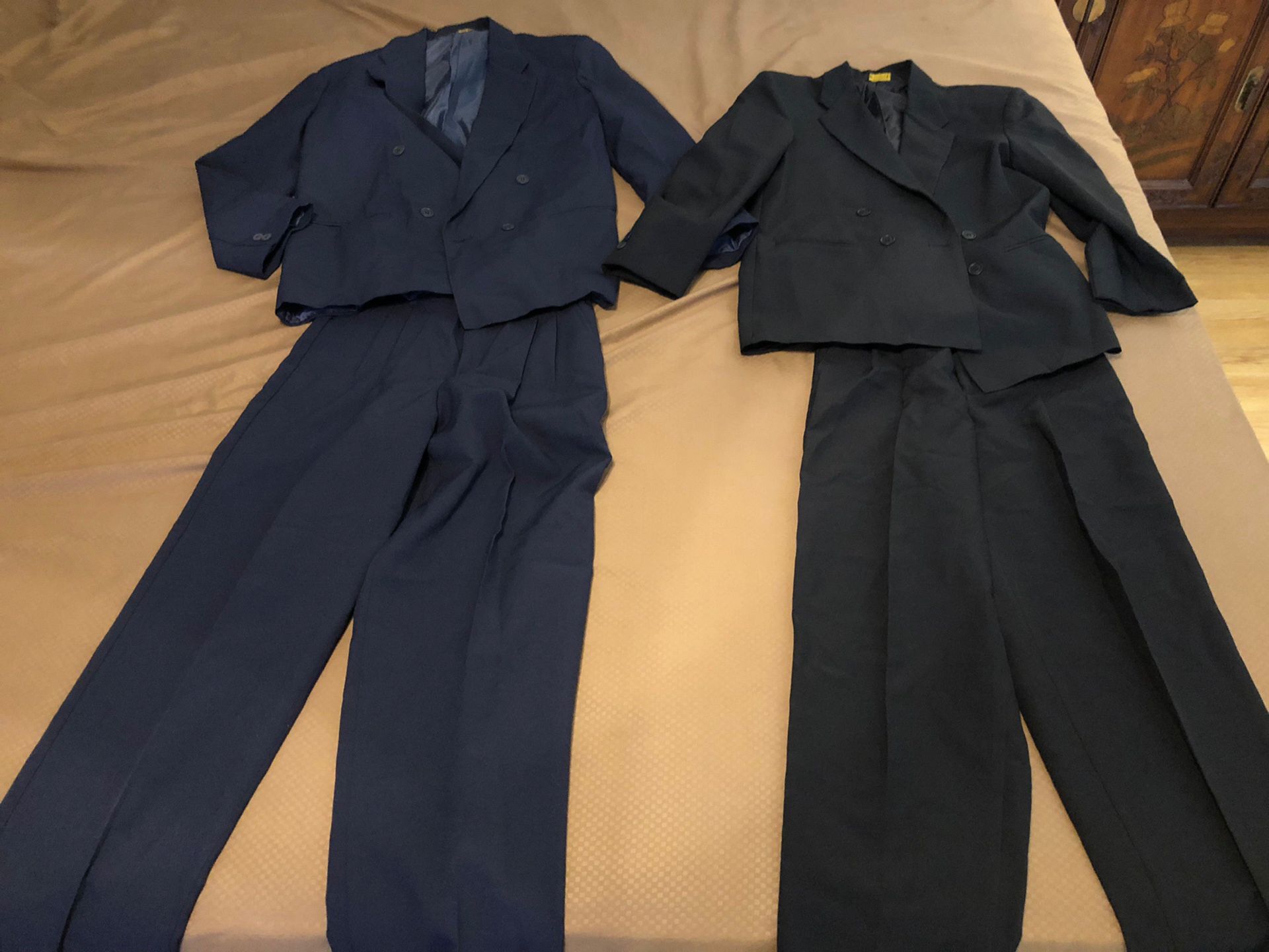 Kids Suits Size Black 10/12 Navy 14/16 Take Them Both $25