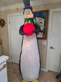 Large Christmas Penguin Inflatable Decoration