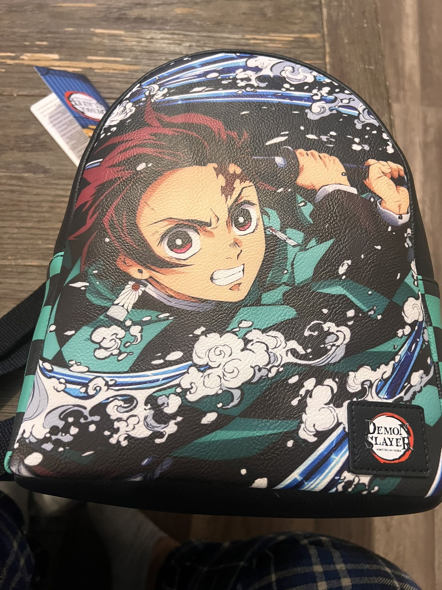 Funko Pop Demon Slayer Mini Backpack Tanjiro Checkerboard New Zippered Bag