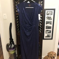 Blue Sequined Dress  Fits Really Nice 
