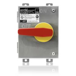 Leviton MDS3-AX 30 Amp 600V Stainless Steel Disconnect Switch