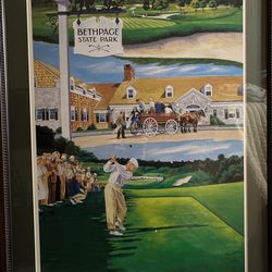 The Black Course Litho Reproduction