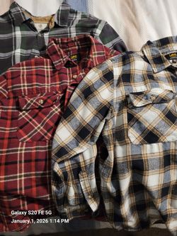 3 Flannel Shirts