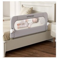 Folding Bed Rail for Toddlers,Baby Bed Rail Guard with Reinforced Anchor Safety System,Fit Bunk,Full Size,Queen,King,Twin(Grey,43"x23.6")