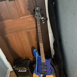 Bass Guitar And Amp Set Up