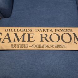 Large Farmhouse Style Game Room Sign