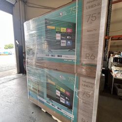 75”Hisense Roku Smart Tv 