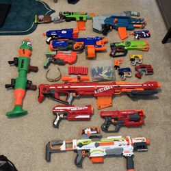 17 Nerf Guns (mega, Elite,zombie Series)