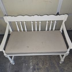 White Indoor Wooden Bench