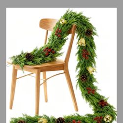 Christmas Cedar Garland Artificial Realistic 6ft Mantle Faux Pine Garlands Realistic Cypress Greenery for Indoor Outdoor Stairs Railing Fireplace Mant