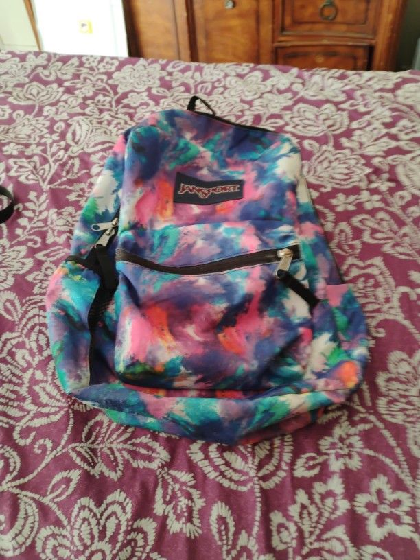 Jansport Backpack Tye Dye And Orange Backpack