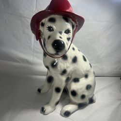 Porcelain Dalmatian firefighter