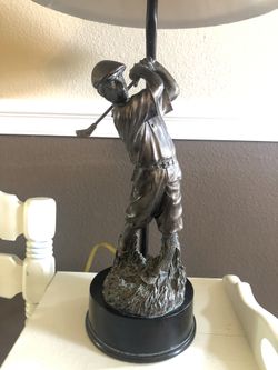 Brass Golfer Table Lamp