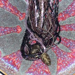 Purple Glass Bead Necklace