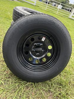 Fresh 205/75R15 Tire & 5-Lug Wheel Assembly