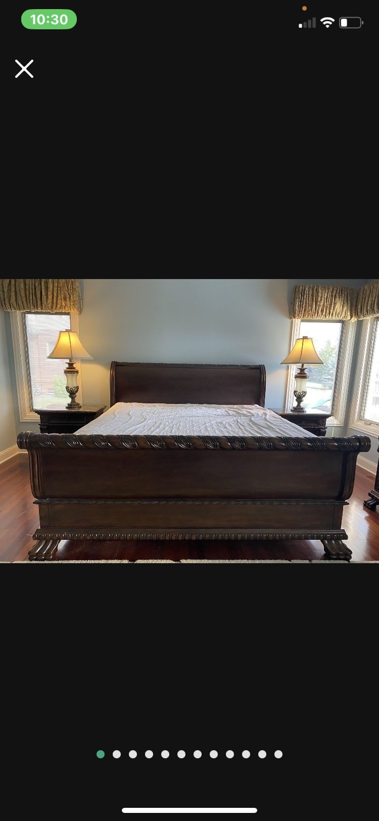 KING BEDROOM SET W/Lamps $1600