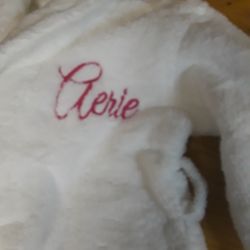 Kids Plush Robe Aerie Embroidered