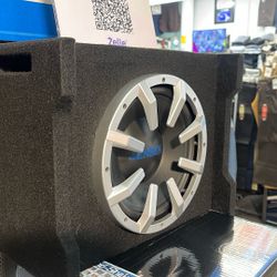 Car Audio 10” Subwoofer With Ported Box Built In  Amp Perfect Box Size 