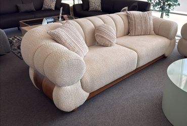 CREAM BOUCLE SOFA