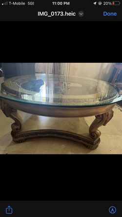 Vintage Glass Top & Tv Stand