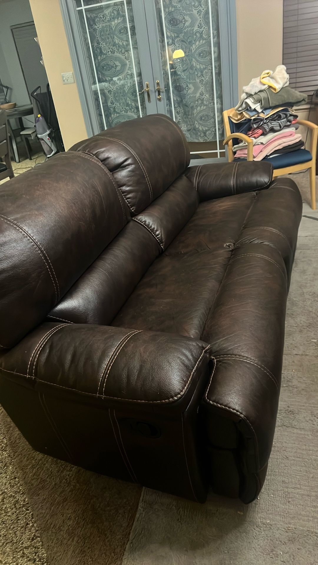 Brown Leather Sofa