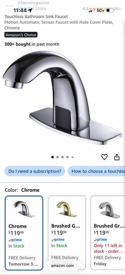 Touch less sink faucet