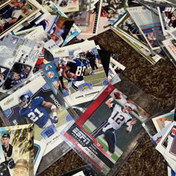 Assortment Of Sports Cards - Tom Brady, Drew Brees, Ladainian Tomlinson, & More