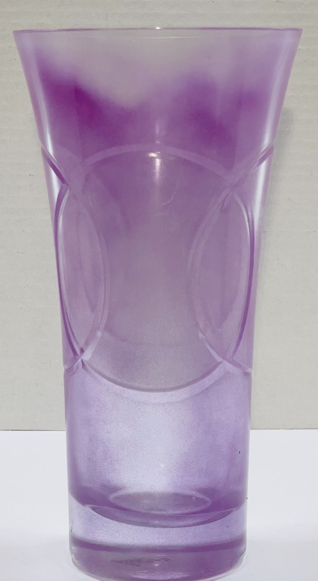 8” “A Gift From FTD” Pink Frosted Glass Vase