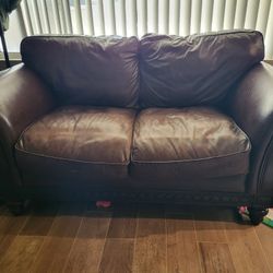 Brown Leather Couch