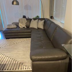 Dania Full Sectional Leather Couch