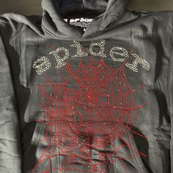 OG Black Rhinestone Spider Hoodie (Size M) – Clean & Stylish