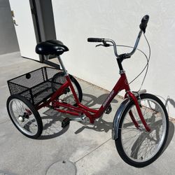 Torker 3 Wheeler Bike Trike Mint 3 Speed Beach Cruiser 