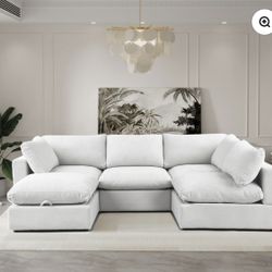 Modular Cloud Couch Sectional FREE DELIVERY! 🚚 White 5 Piece Set