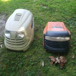 Pair Of Riding Lawn Mower Hoods. Cub Cadet And Ariens