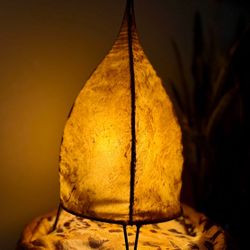 Vintage Moroccan Leather Lamp. 