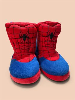 Spider-Man Kids Plush Boot Slippers