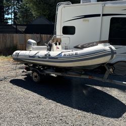 1998 13’ Caribe With Trailer 