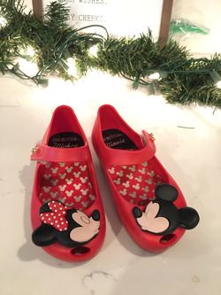 Mini Mellisa Disney Minnie/Mickey Mary Janes toddler girl size 8