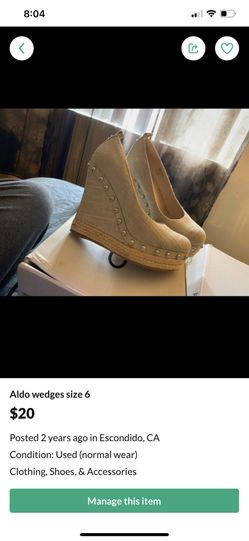 Aldo Wedges Size 6 And 61/2